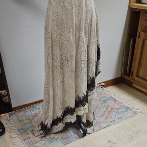 Elegant Cream  Maxi Skirt